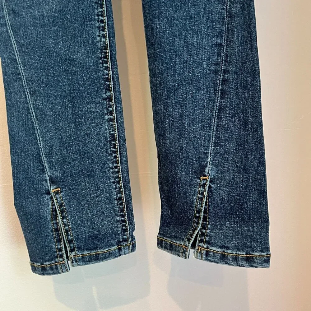 Boyish The RILEY Medium Rise Stretch Skinny Jeans Sz 25 Split Hem